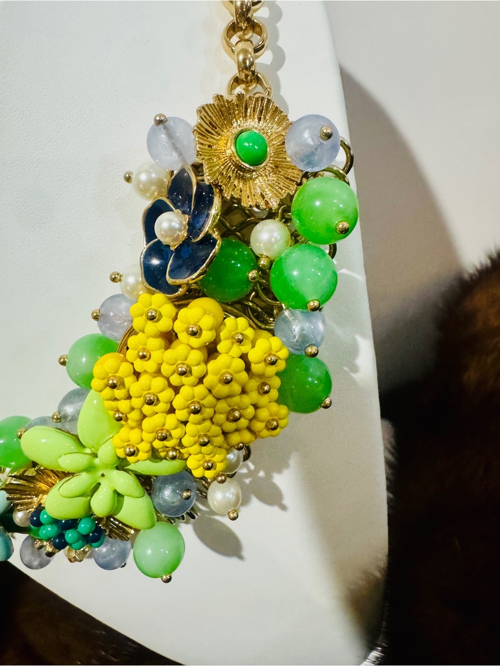 Talbots Flower Clusters Statement Necklace - Picture 7 of 7